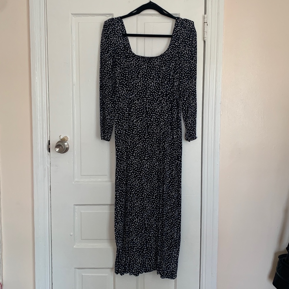 & other stories puff sleeve midi dress